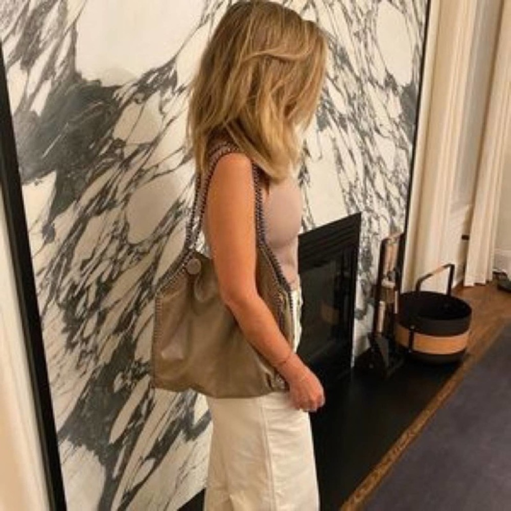 Stella McCartney | Falabella Taupe Shaggy Deer Large Tote